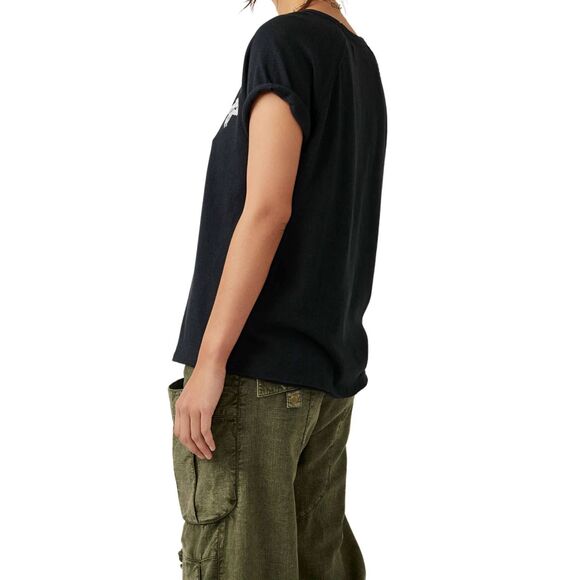 We the Free People New York State Flower Tee in black Small NWOT - Picture 3 of 6